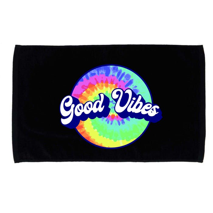 70s Retro Groovy Hippie Good Vibes Microfiber Hand Towel