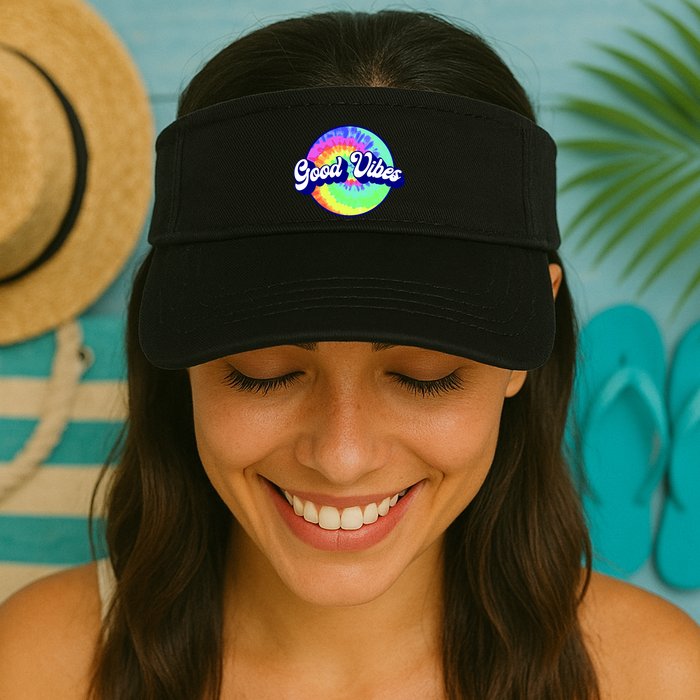 70s Retro Groovy Hippie Good Vibes Visor