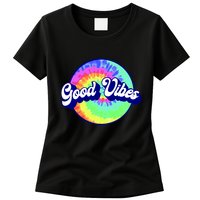 70s Retro Groovy Hippie Good Vibes Womens T-Shirt