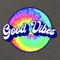 70s Retro Groovy Hippie Good Vibes Cotton Canvas Backpack