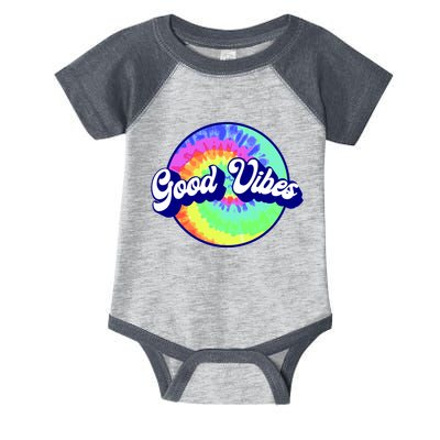 70s Retro Groovy Hippie Good Vibes Infant Baby Jersey Bodysuit