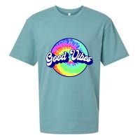 70s Retro Groovy Hippie Good Vibes Sueded Cloud Jersey T-Shirt