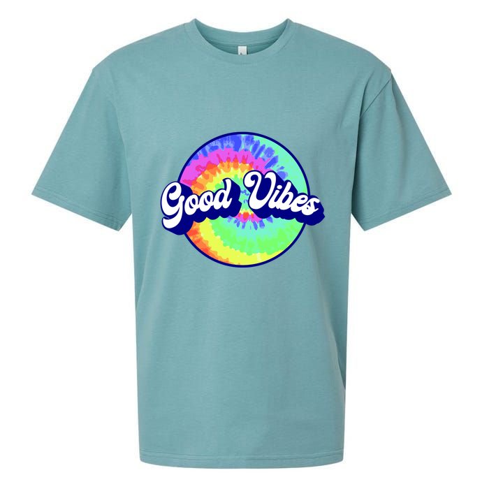 70s Retro Groovy Hippie Good Vibes Sueded Cloud Jersey T-Shirt