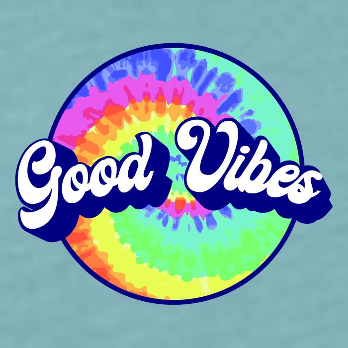 70s Retro Groovy Hippie Good Vibes Sueded Cloud Jersey T-Shirt
