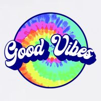 70s Retro Groovy Hippie Good Vibes Garment-Dyed Sweatshirt