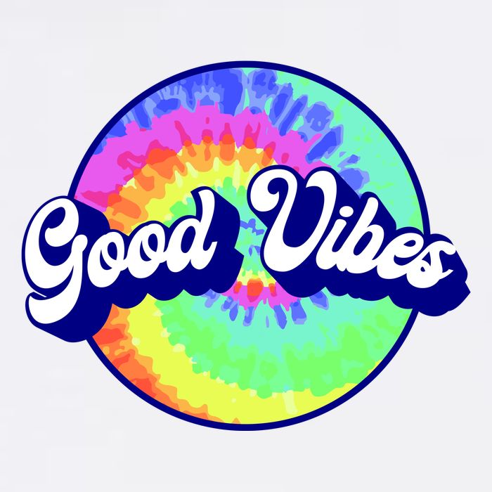 70s Retro Groovy Hippie Good Vibes Garment-Dyed Sweatshirt