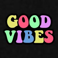 70s Retro Groovy Hippie Good Vibes Bold Ladies PosiCharge Tri-Blend Wicking Tank