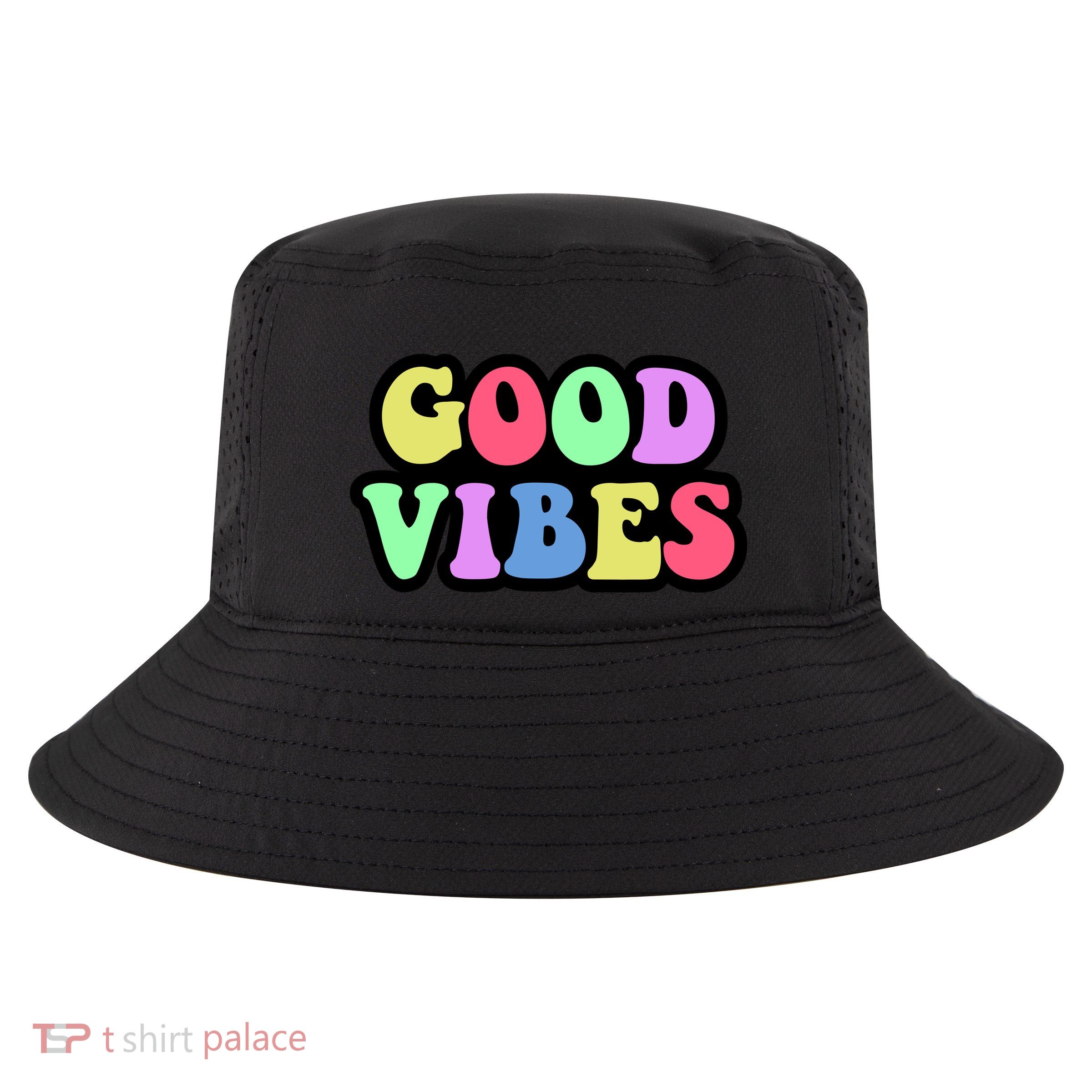 70s Retro Groovy Hippie Good Vibes Bold Cool Comfort Performance Bucket Hat