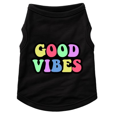 70s Retro Groovy Hippie Good Vibes Bold Doggie Tank