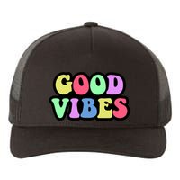 70s Retro Groovy Hippie Good Vibes Bold Yupoong Adult 5-Panel Trucker Hat