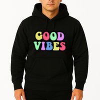 70s Retro Groovy Hippie Good Vibes Bold Hoodie