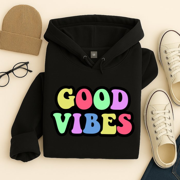 70s Retro Groovy Hippie Good Vibes Bold Hoodie
