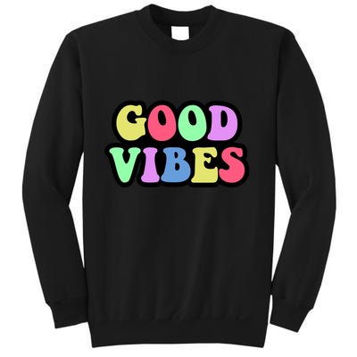 70s Retro Groovy Hippie Good Vibes Bold Sweatshirt