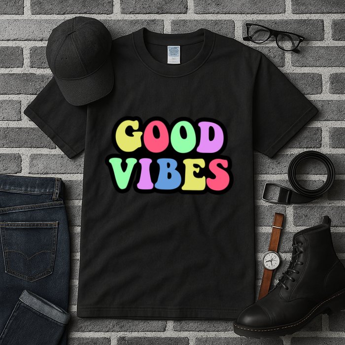 70s Retro Groovy Hippie Good Vibes Bold Tall T-Shirt