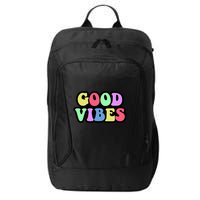 70s Retro Groovy Hippie Good Vibes Bold City Backpack