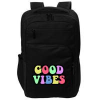 70s Retro Groovy Hippie Good Vibes Bold Impact Tech Backpack