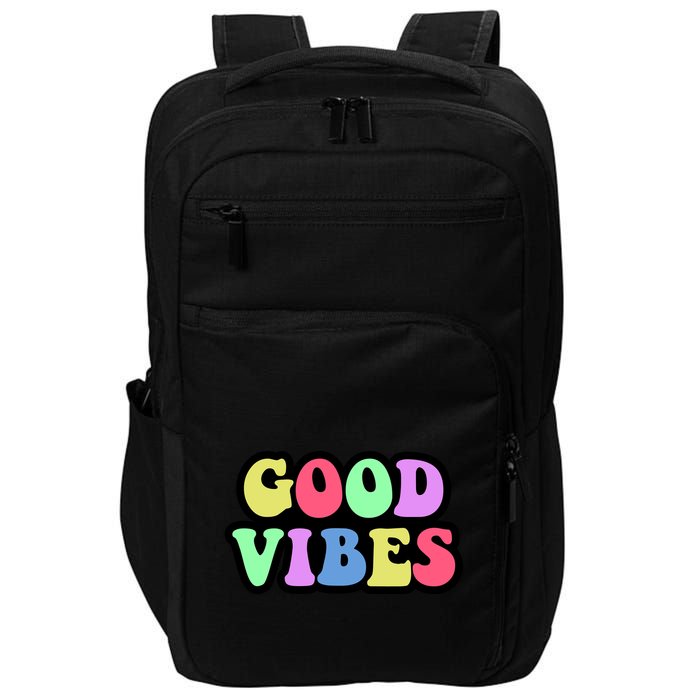 70s Retro Groovy Hippie Good Vibes Bold Impact Tech Backpack