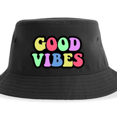 70s Retro Groovy Hippie Good Vibes Bold Sustainable Bucket Hat