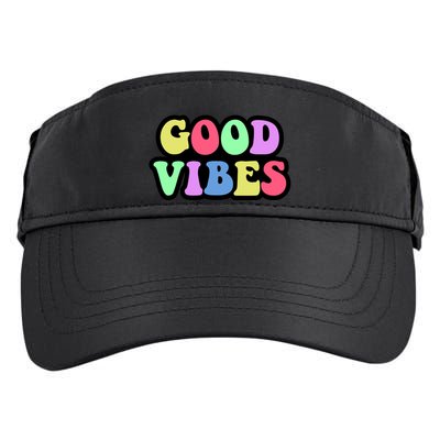 70s Retro Groovy Hippie Good Vibes Bold Adult Drive Performance Visor