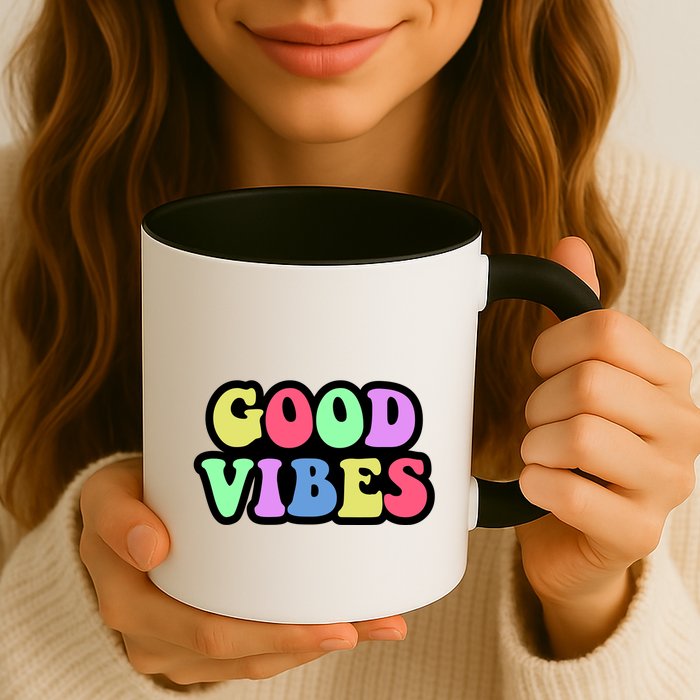 70s Retro Groovy Hippie Good Vibes Bold Mug