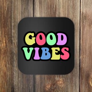 70s Retro Groovy Hippie Good Vibes Bold Coaster