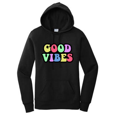 70s Retro Groovy Hippie Good Vibes Bold Women's Pullover Hoodie