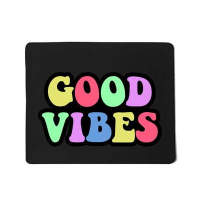 70s Retro Groovy Hippie Good Vibes Bold Mousepad