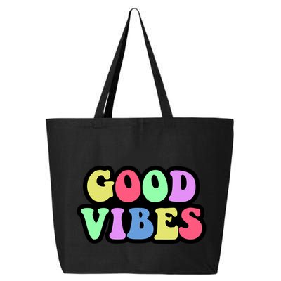 70s Retro Groovy Hippie Good Vibes Bold 25L Jumbo Tote