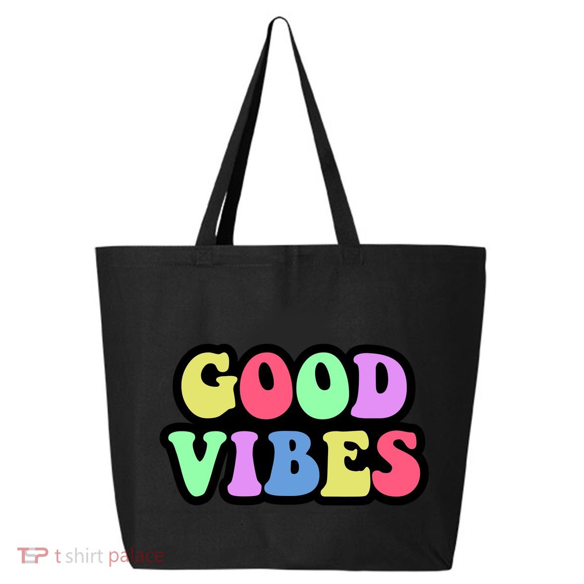 70s Retro Groovy Hippie Good Vibes Bold 25L Jumbo Tote