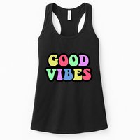 70s Retro Groovy Hippie Good Vibes Bold Womens Tank Top