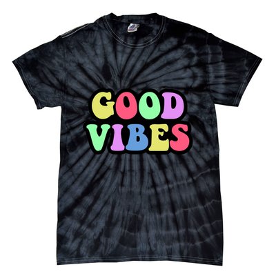 70s Retro Groovy Hippie Good Vibes Bold Tie-Dye T-Shirt