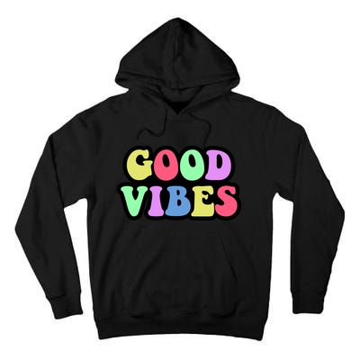 70s Retro Groovy Hippie Good Vibes Bold Tall Hoodie