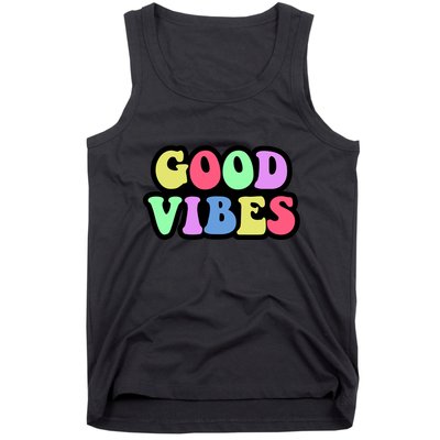 70s Retro Groovy Hippie Good Vibes Bold Tank Top