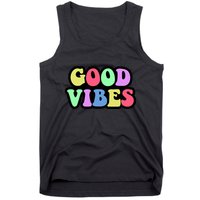 70s Retro Groovy Hippie Good Vibes Bold Tank Top