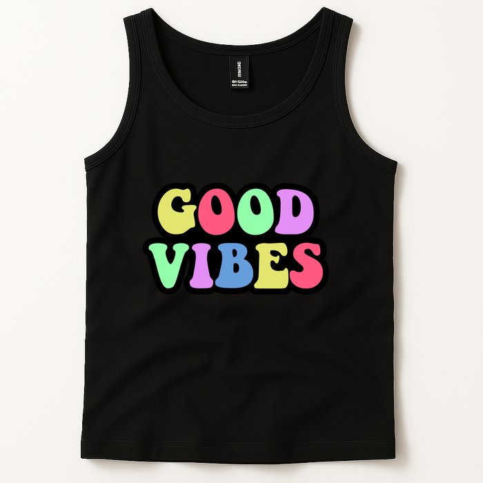 70s Retro Groovy Hippie Good Vibes Bold Tank Top
