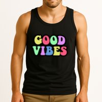 70s Retro Groovy Hippie Good Vibes Bold Tank Top