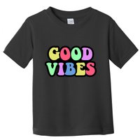 70s Retro Groovy Hippie Good Vibes Bold Toddler T-Shirt