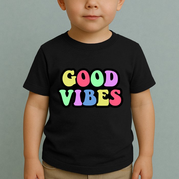 70s Retro Groovy Hippie Good Vibes Bold Toddler T-Shirt