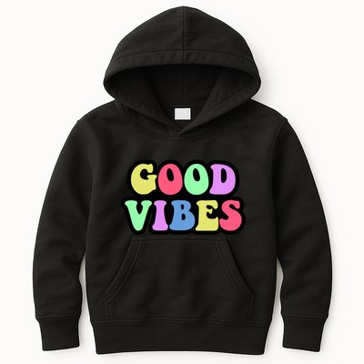 70s Retro Groovy Hippie Good Vibes Bold Kids Hoodie