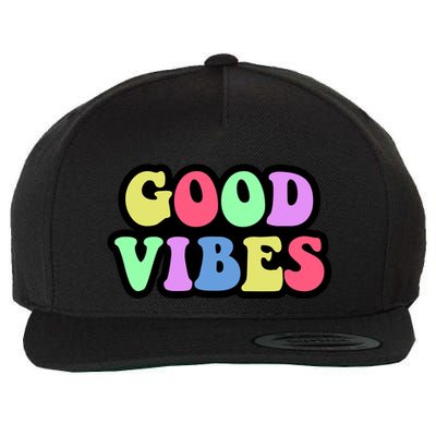 70s Retro Groovy Hippie Good Vibes Bold Wool Snapback Cap