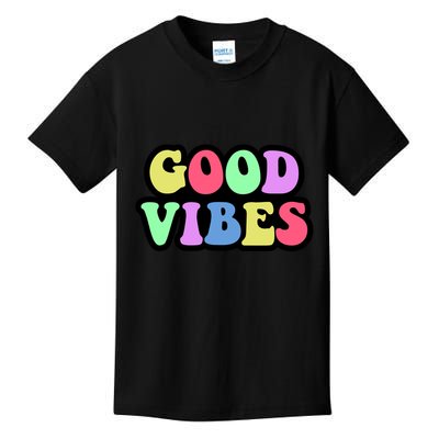 70s Retro Groovy Hippie Good Vibes Bold Kids T-Shirt