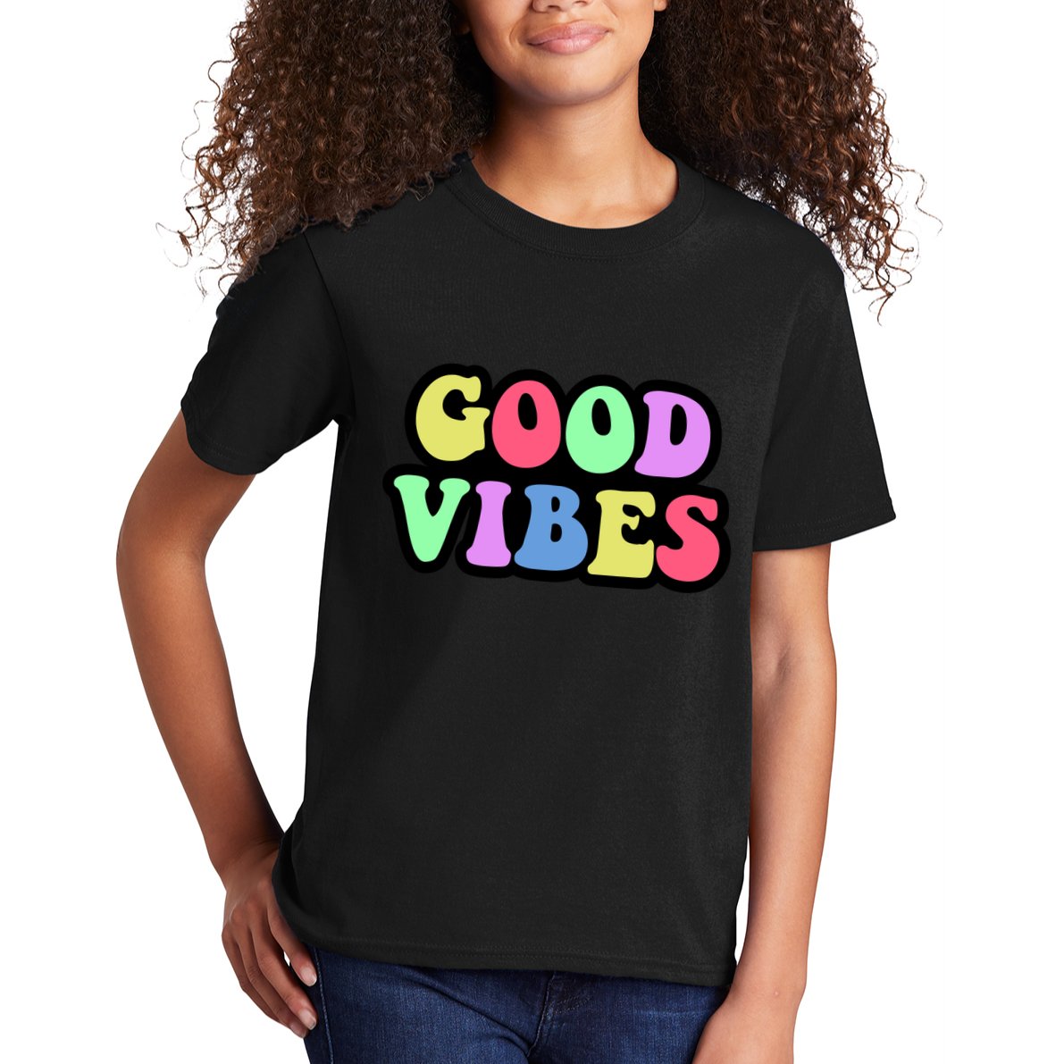 70s Retro Groovy Hippie Good Vibes Bold Kids T-Shirt
