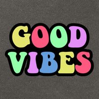 70s Retro Groovy Hippie Good Vibes Bold Cotton Canvas Backpack