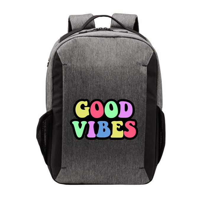 70s Retro Groovy Hippie Good Vibes Bold Vector Backpack
