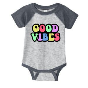 70s Retro Groovy Hippie Good Vibes Bold Infant Baby Jersey Bodysuit