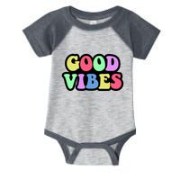 70s Retro Groovy Hippie Good Vibes Bold Infant Baby Jersey Bodysuit