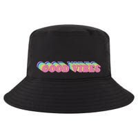 70s Retro Groovy Hippie Good Vibes Repeat Cool Comfort Performance Bucket Hat