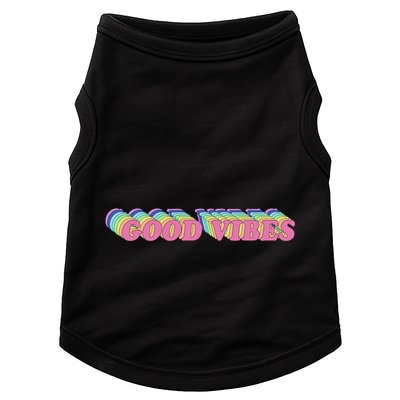 70s Retro Groovy Hippie Good Vibes Repeat Doggie Tank