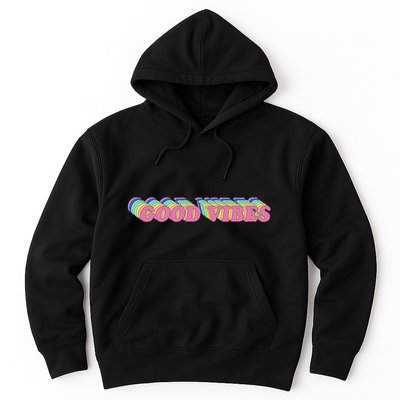 70s Retro Groovy Hippie Good Vibes Repeat Hoodie