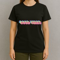70s Retro Groovy Hippie Good Vibes Repeat T-Shirt